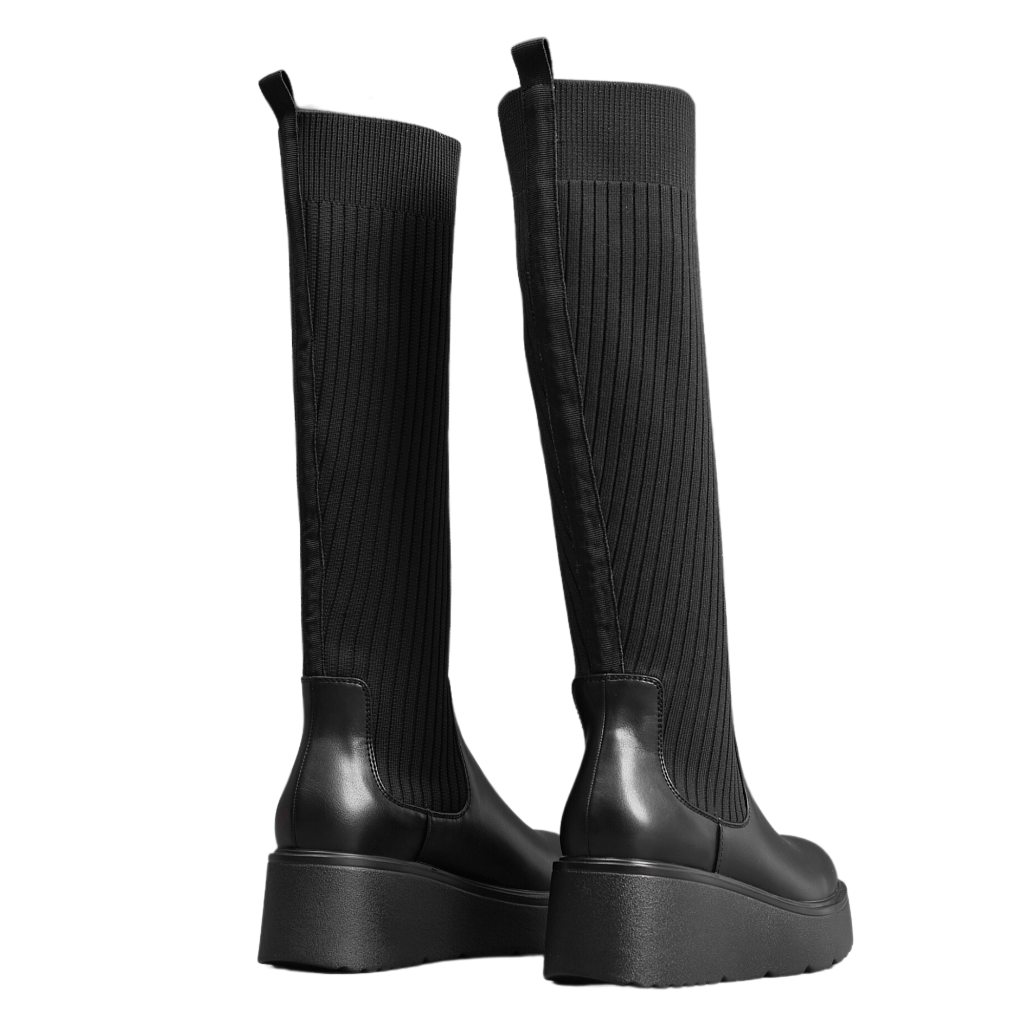 Knee High Elastic Sock Boots