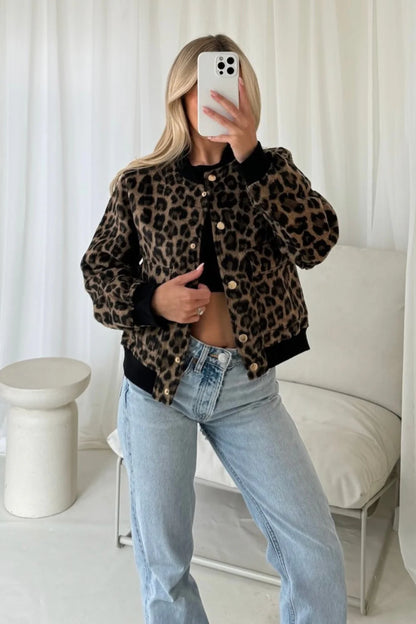 Leopard Print Warm Jacket