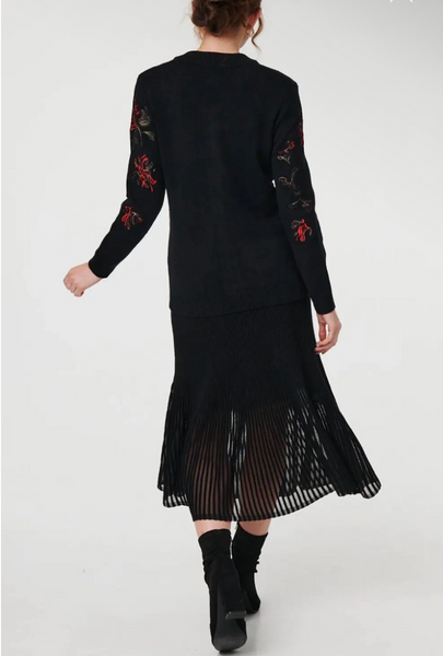 Stella Morgan Embroidered Cardigan