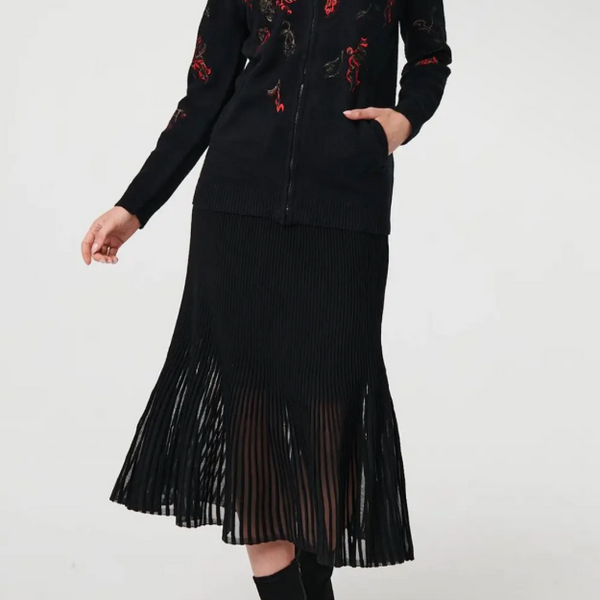 Stella Morgan Embroidered Cardigan