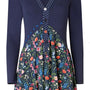 Pretty Florals Jersey Mesh Tunic Top
