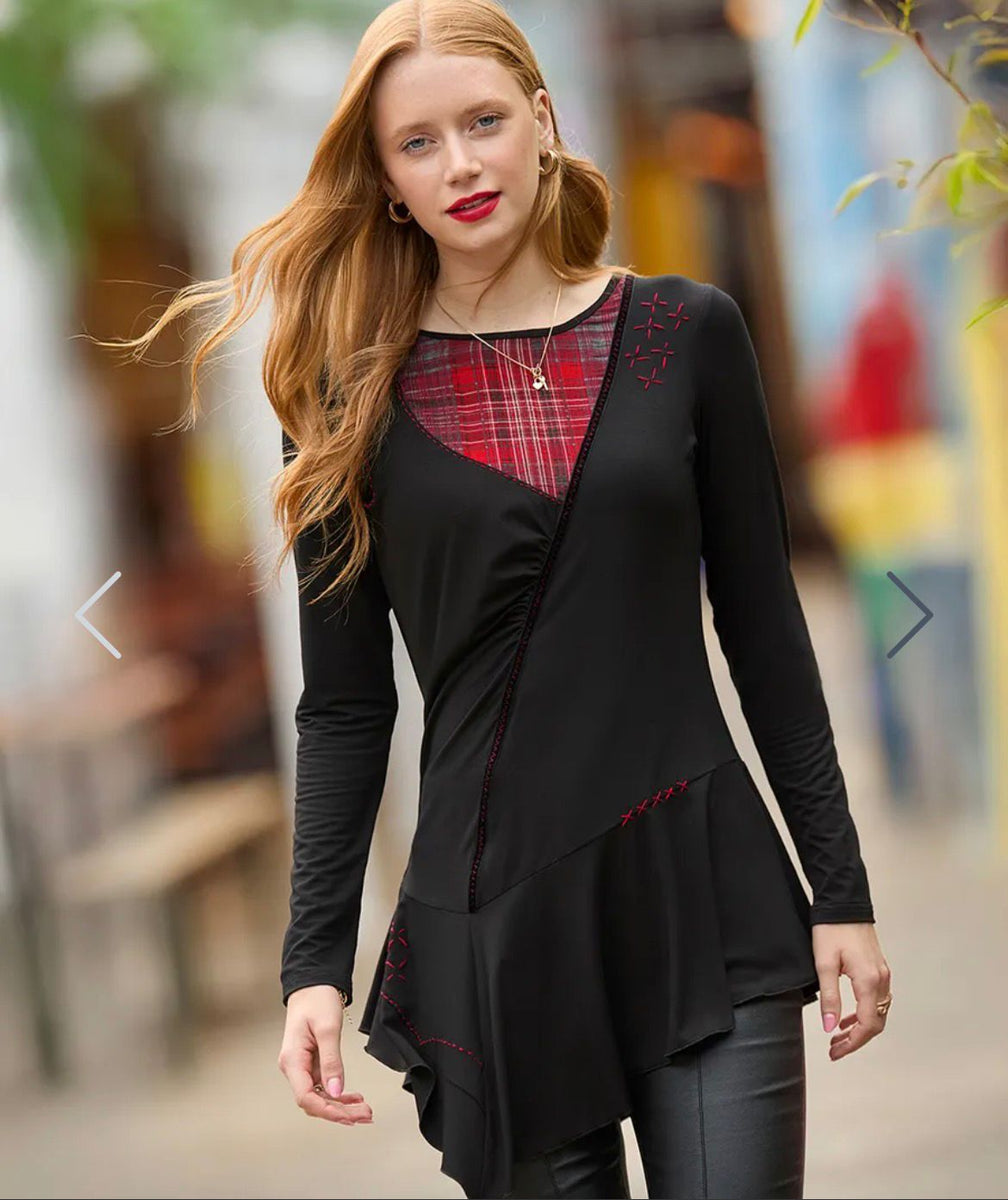 Soft jersey tunic top