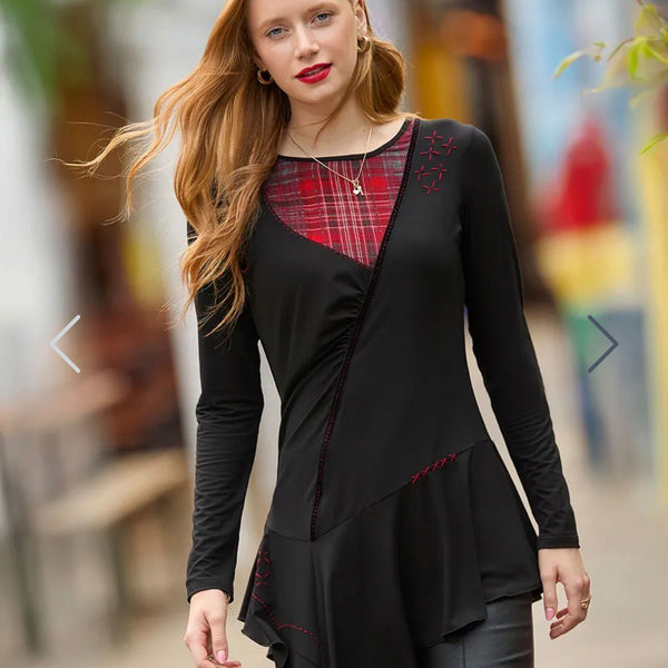 Soft jersey tunic top