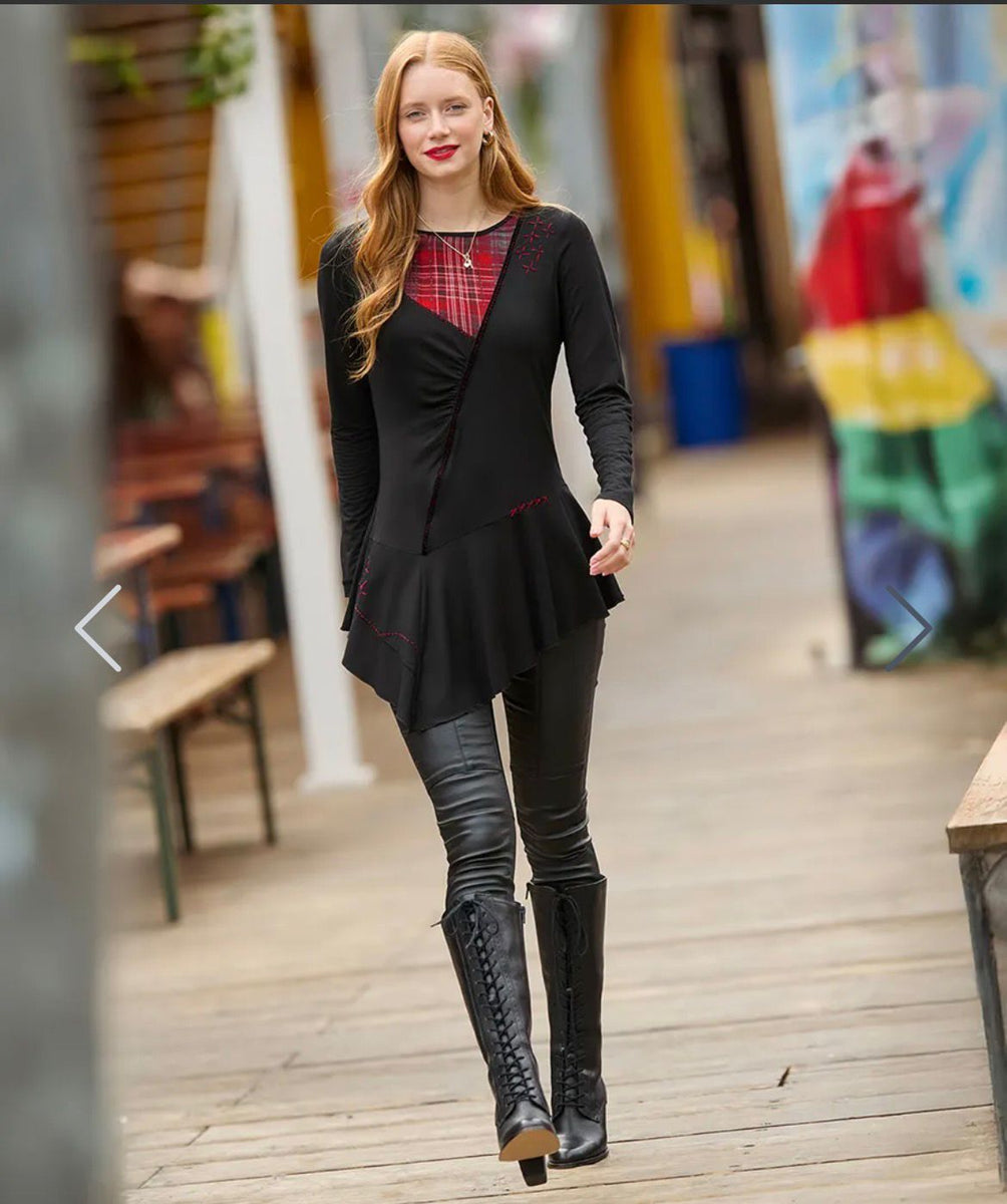Soft jersey tunic top