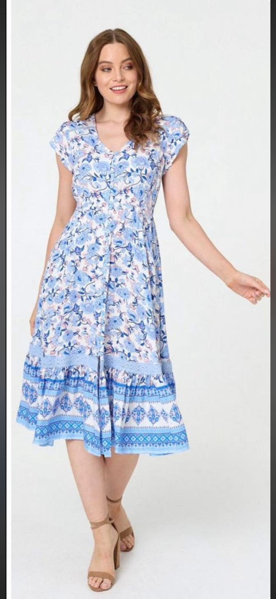 Stella Morgan Maxi Dress In Blue Color