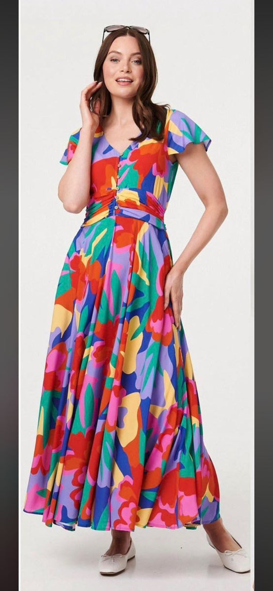 Beautiful Multi Colour Stella Morgan Maxi Dress