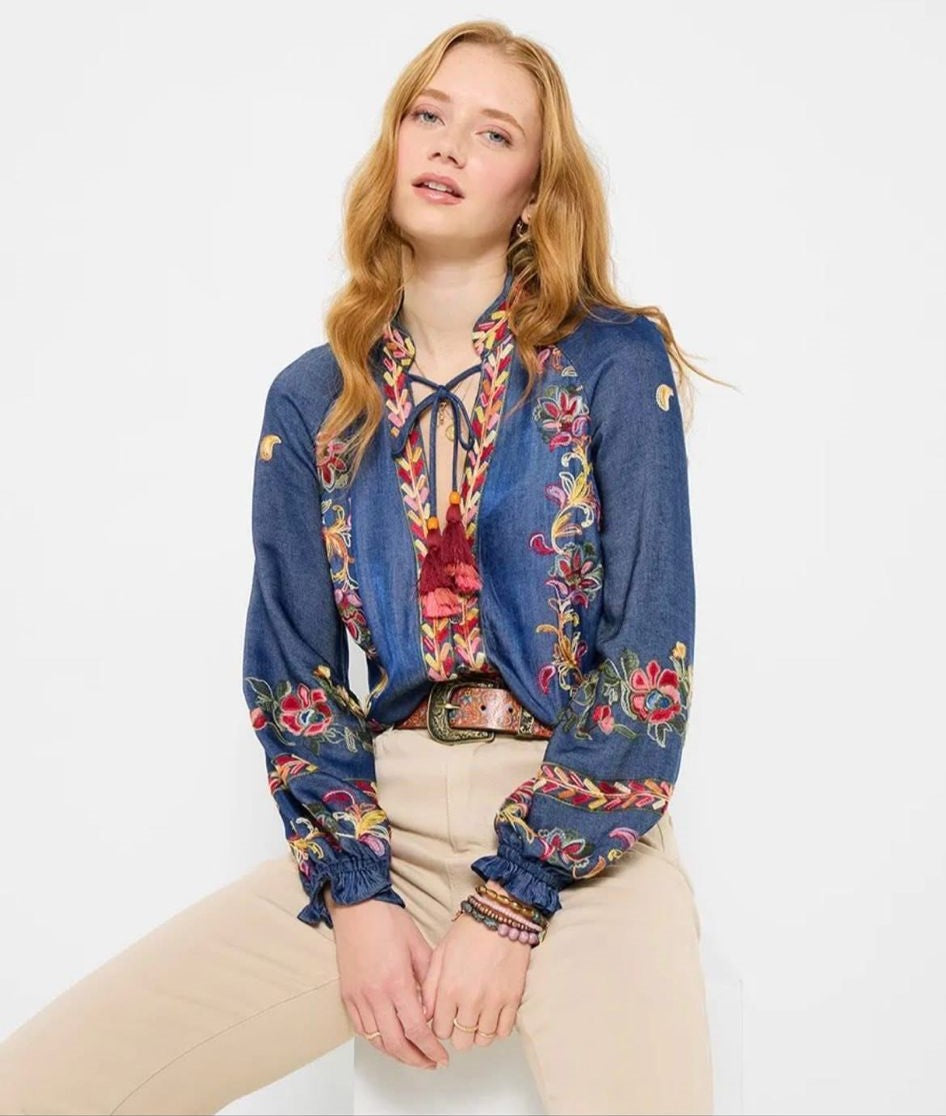 Festival Fun Embroidered Blouse