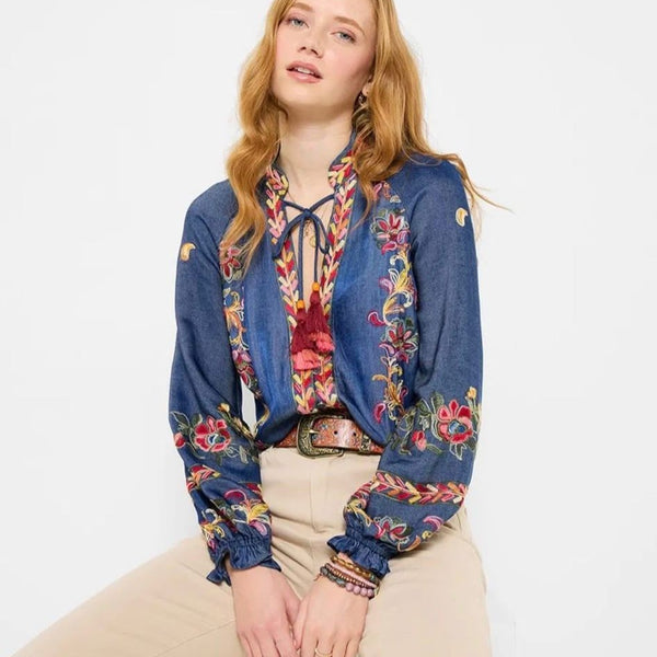Festival Fun Embroidered Blouse