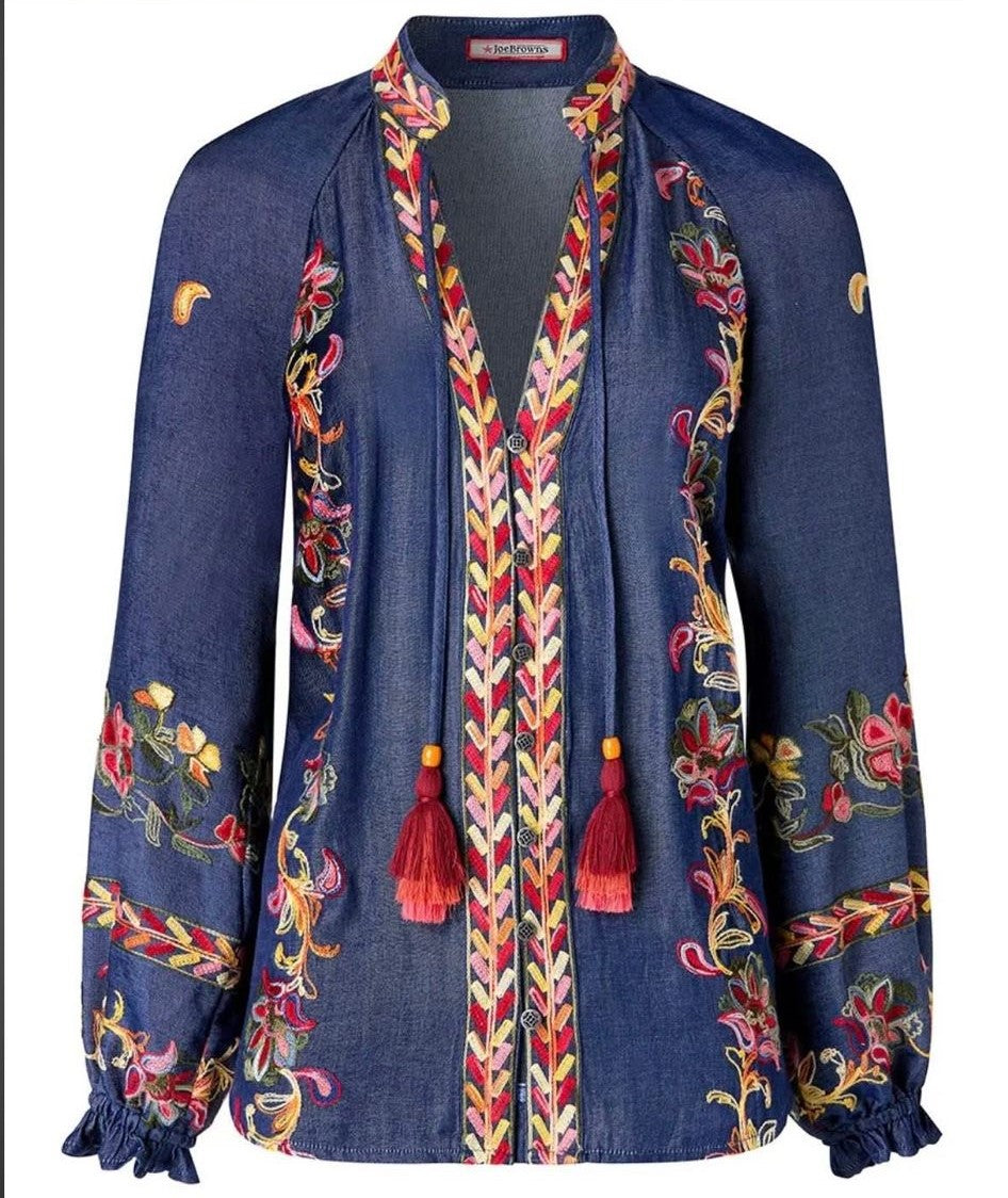 Festival Fun Embroidered Blouse