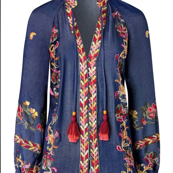 Festival Fun Embroidered Blouse