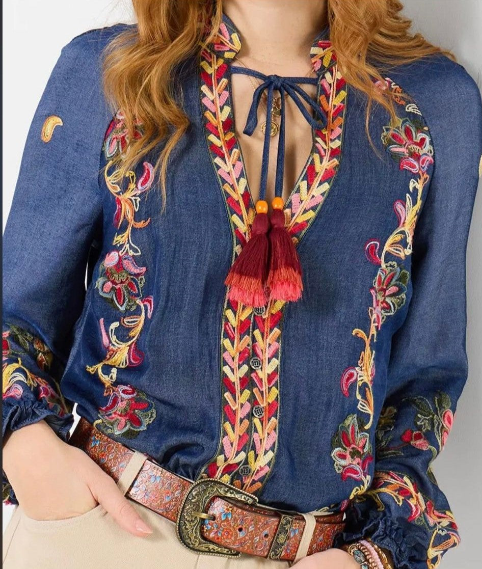 Festival Fun Embroidered Blouse