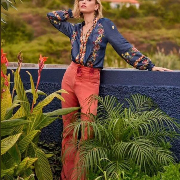 Festival Fun Embroidered Blouse